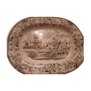 plat ovale creux en faience