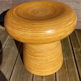 Vintage bamboo stool 1980