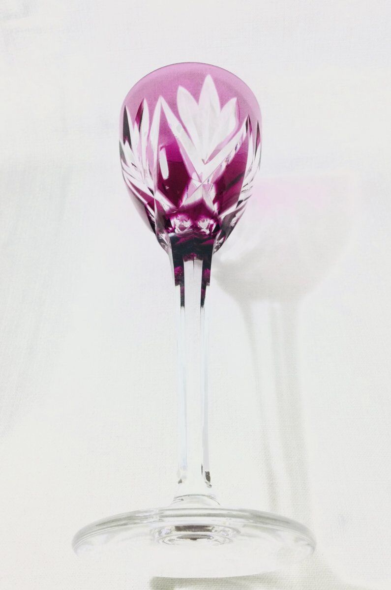 Set of 5 Rhine Roemer wine glasses in Saint-Louis crystal model Monaco