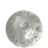 Tableware, engraved glass cheese dome from the 20th century.