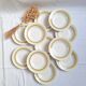Assiettes creuses Moulin des Loups jaune moutarde