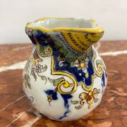 Small antique jug in faience from Les Sables d'Olonne, hand-painted.