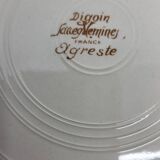 Digoin Sareguemines "Agreste" plates set of 2 French 1920