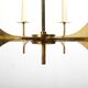 High Quality Ten Armed Brass Chandelier 1960s.