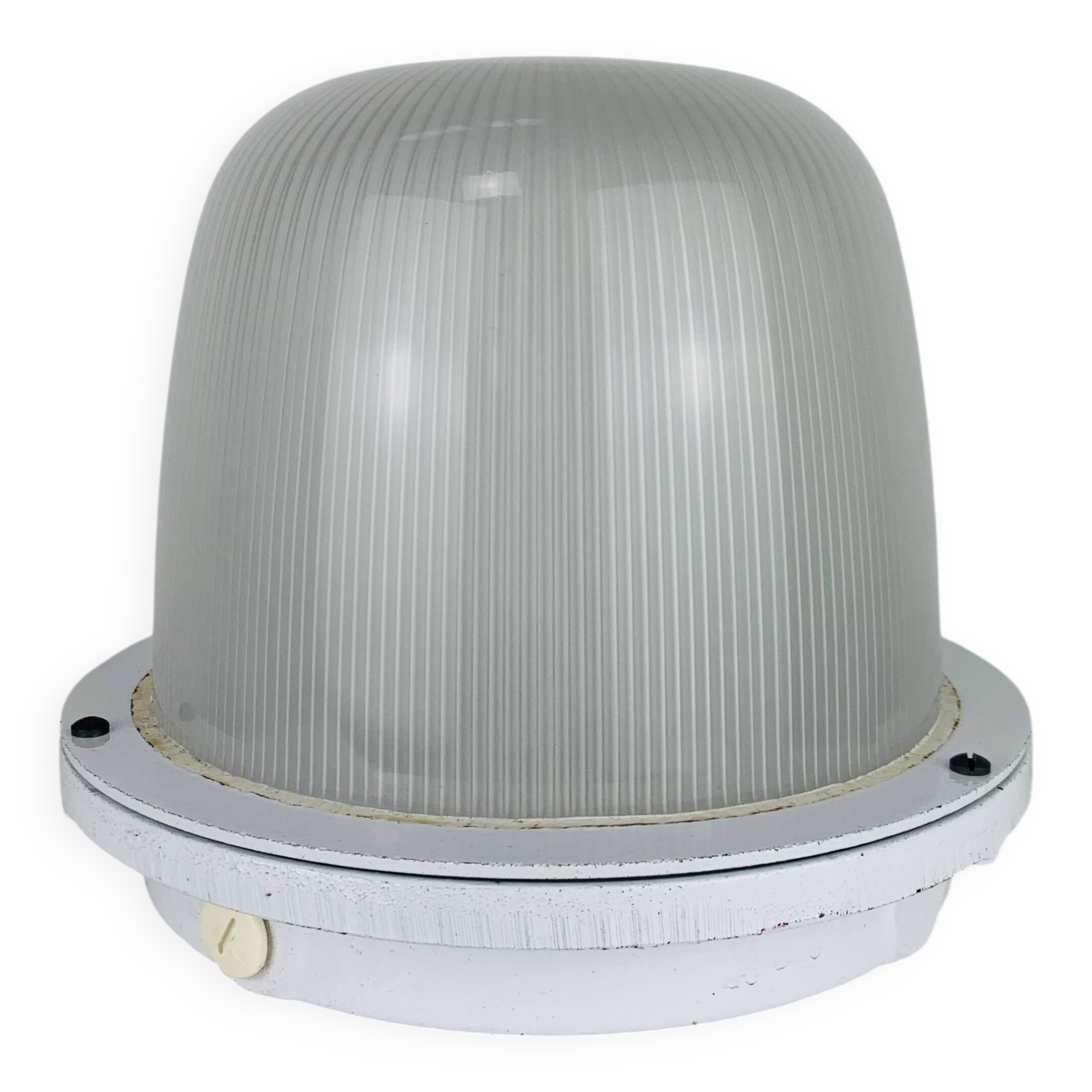 Holophane industrial porthole ceiling light, wall light, 1960s