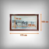 Large Painting “Les Goémoniers”, by A. Le Guen – 1969