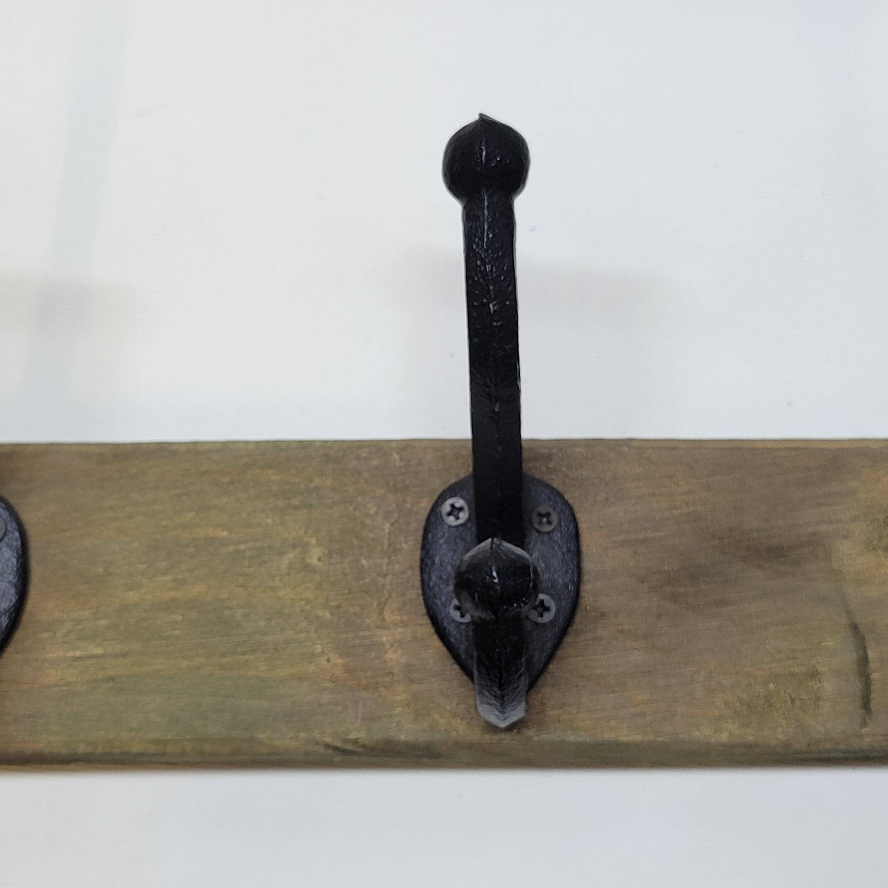 Coat Rack With 5 Hooks In Wood And Metal