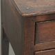 Table basse anglaise antique de style lowboy du XVIIIe siècle en chêne.