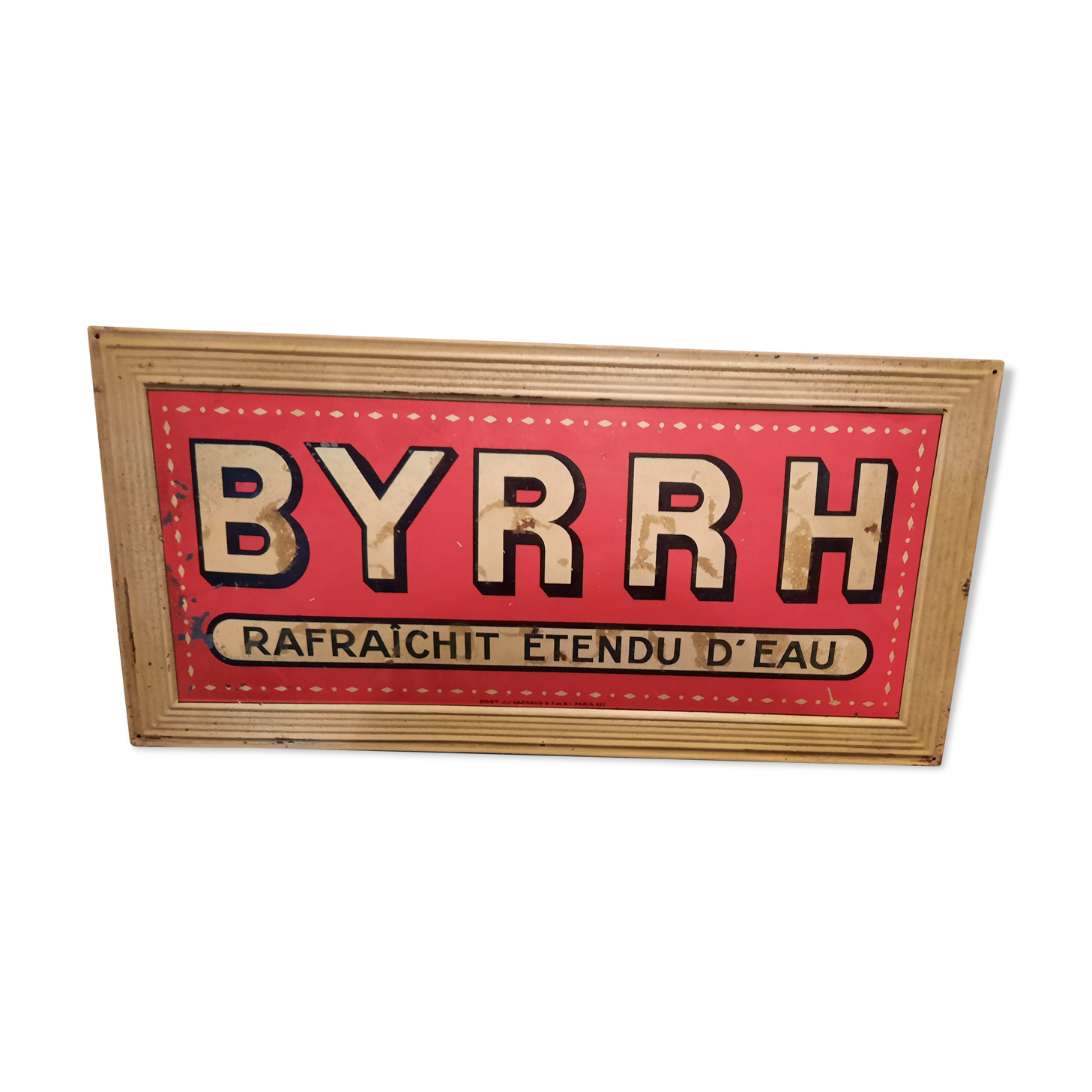 Advertising painted plaque