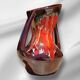 Abstract shaped Vallauris majolica glazed ceramic vase, 35 cm