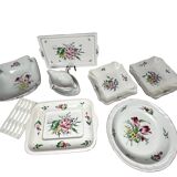42-piece Lunéville KG tableware set with floral decoration, 20th century