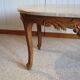 Oval coffee table - carved wood - white veined marble - Regency / Louis XV style