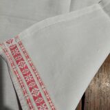 Series of three linen thread table runners from the early 20th century