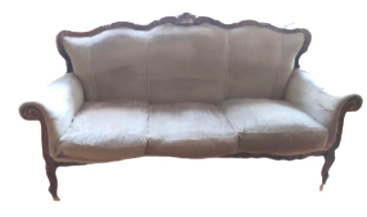 Louis XV Style Velvet Sofa