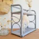 Grey vintage rattan shelf