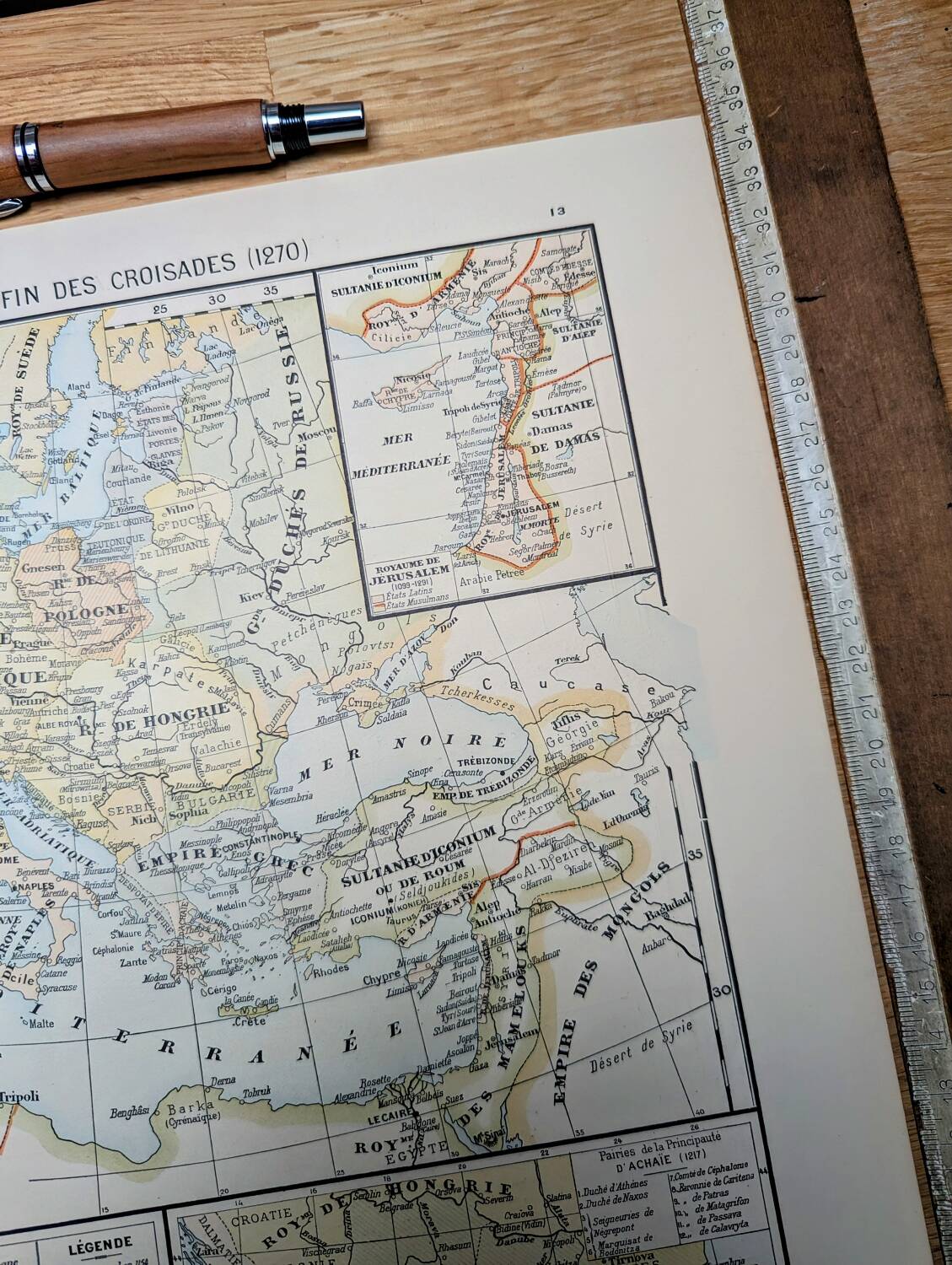 Printed in 1900, Europe in 1270. Original Authentic Vintage.