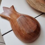 Empty cup pocket wood and mother-of-pearl pineapple shape