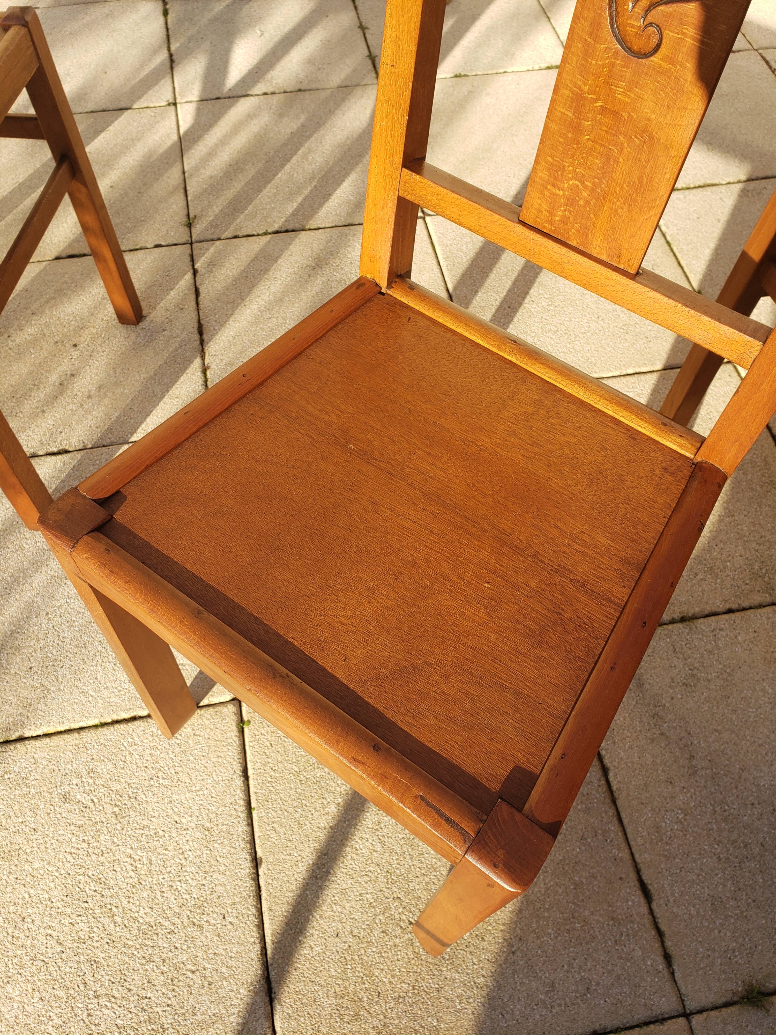 2 chaises de bistrot des années 1950