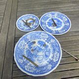 Servant dish with 3 floors in porcelain from Villeroy & Boch model Burgenland blue