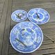 Servant dish with 3 floors in porcelain from Villeroy & Boch model Burgenland blue