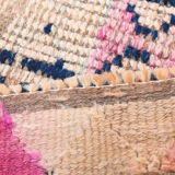 Pale orange & navy blue vintage runner rug 78x357cm