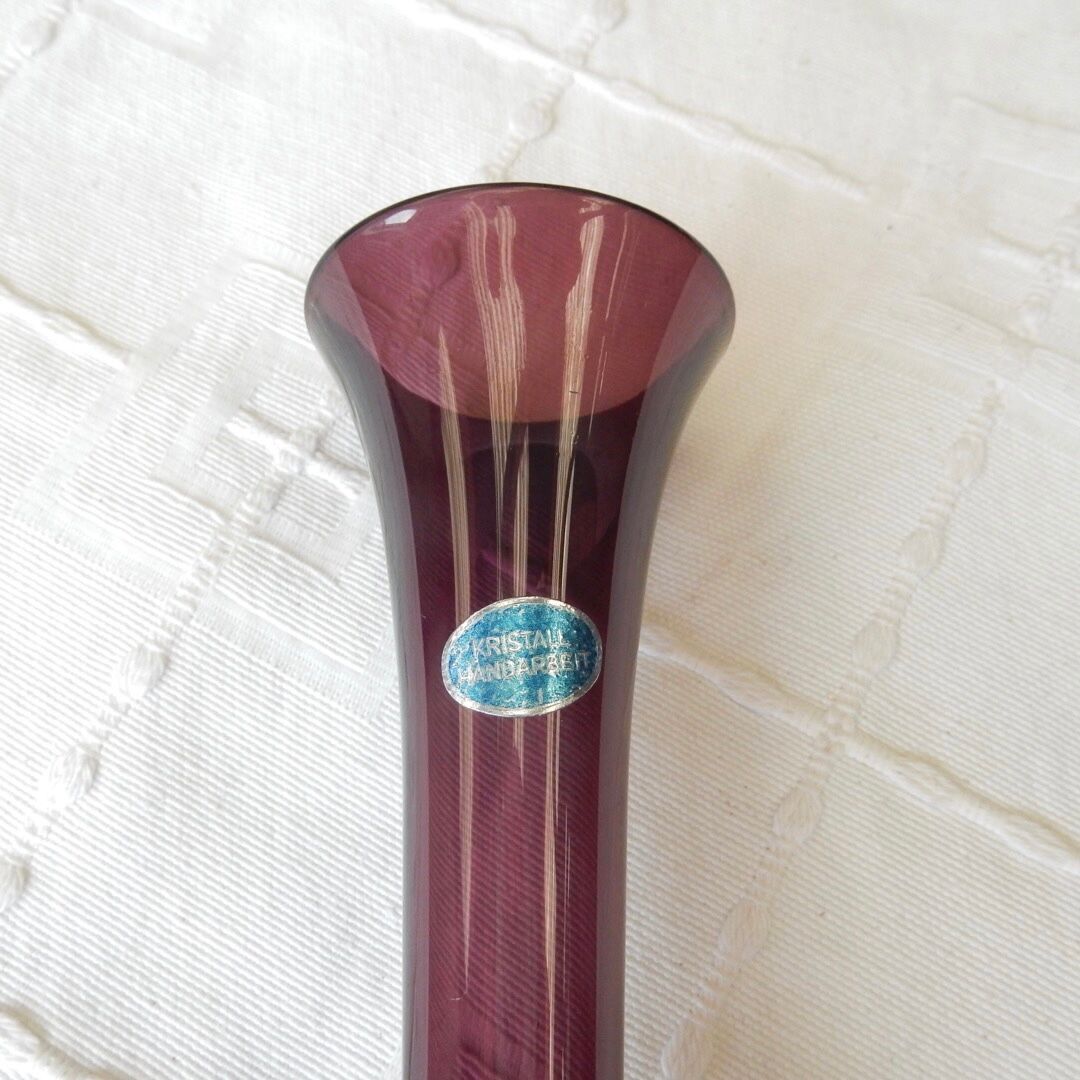 Purple crystal vase