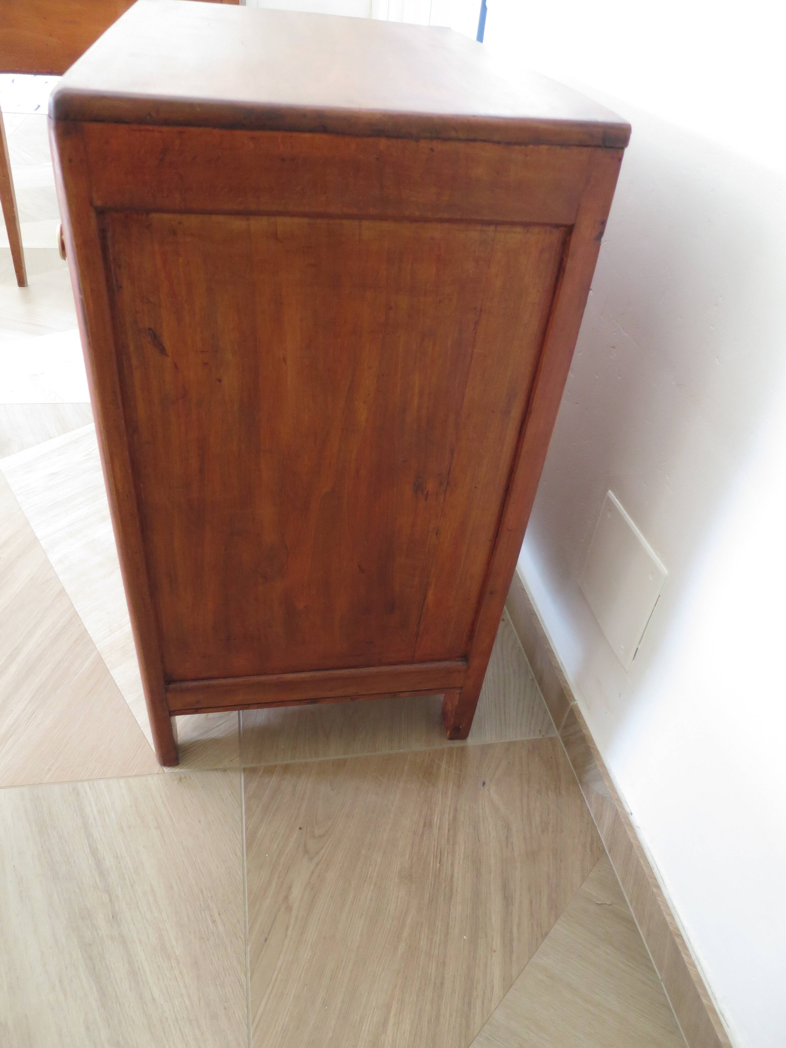 Art Deco chest of drawers in dark wood with 3 drawers, 1950s