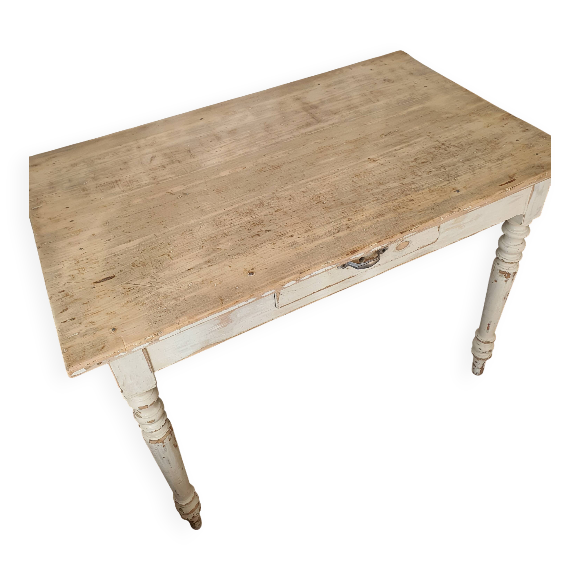 Vintage 1-drawer wooden table