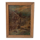 Tableau ancien petit format huile sur planche XIXeme