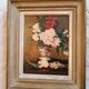 Tableau vase au pivoines