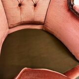 Vintage baroque armchair in old rose / single armchair