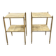 Pair of vintage marble and brass end tables 1970s