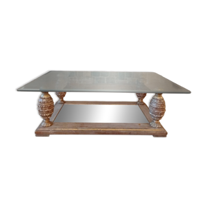 Table basse en verre - ananas