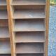 Curtained filing cabinet in golden blond oak 2 columns from the 1950s