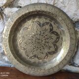 Ancienne plateau marocain en laiton