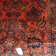 Handmade antique Persian Sarouk rug 4' x 6.4' (122cm x 195cm) 1920s - 1B790