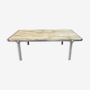 Table basse vintage en marbre 'style Bauhaus'