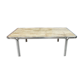 Table basse en marbre vintage 'style Bauhaus'