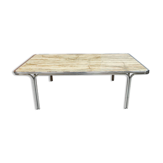 Table basse vintage en marbre 'style Bauhaus'