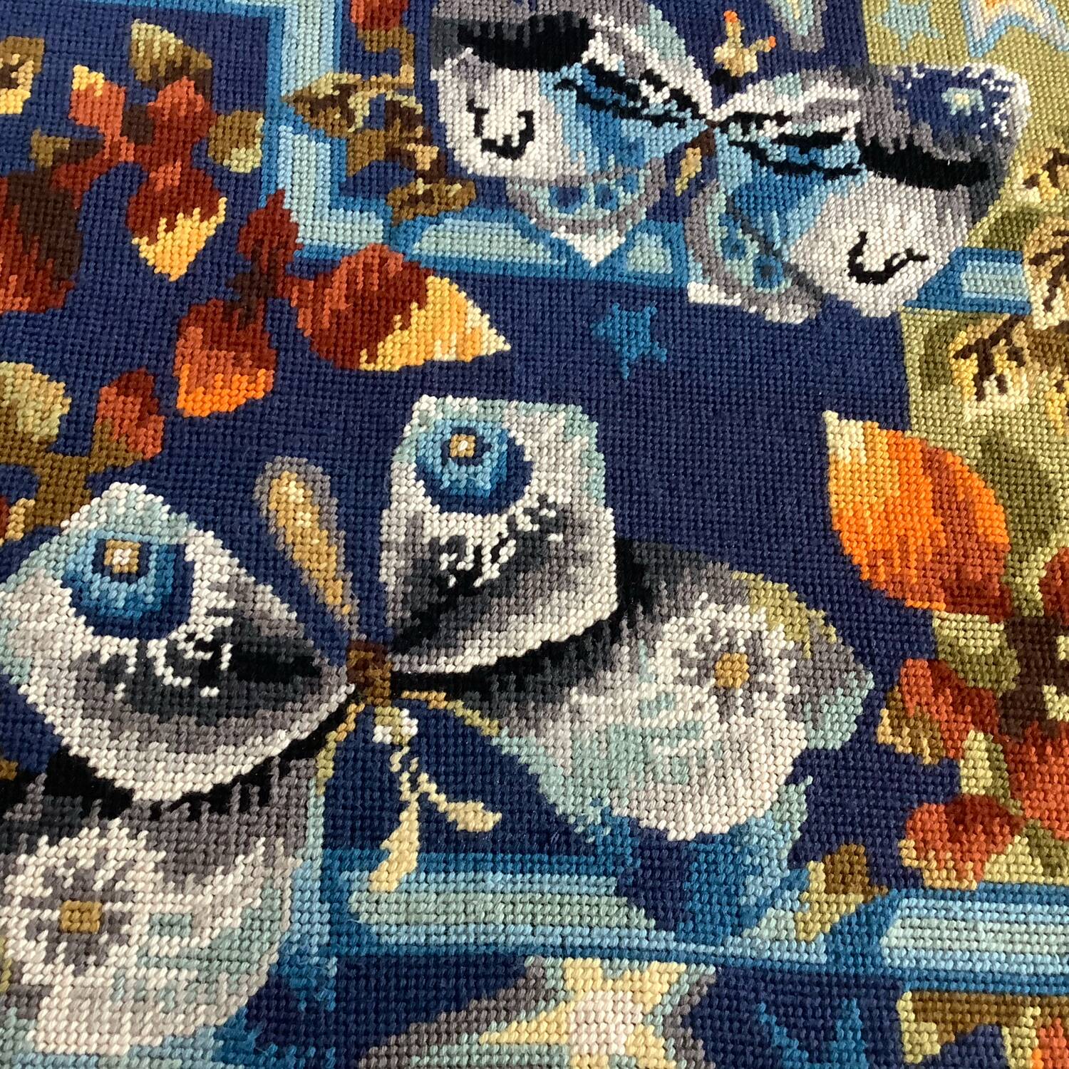 Tapestry Stars Butterflies 60's Dlg J. Lurcat Picard Le Doux France