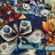 Tapisserie Étoiles Papillons 60’s Dlg J. Lurcat Picard Le Doux France