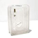 1970s modernist crystal vase, noritake, japan