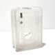 1970s modernist crystal vase, noritake, japan