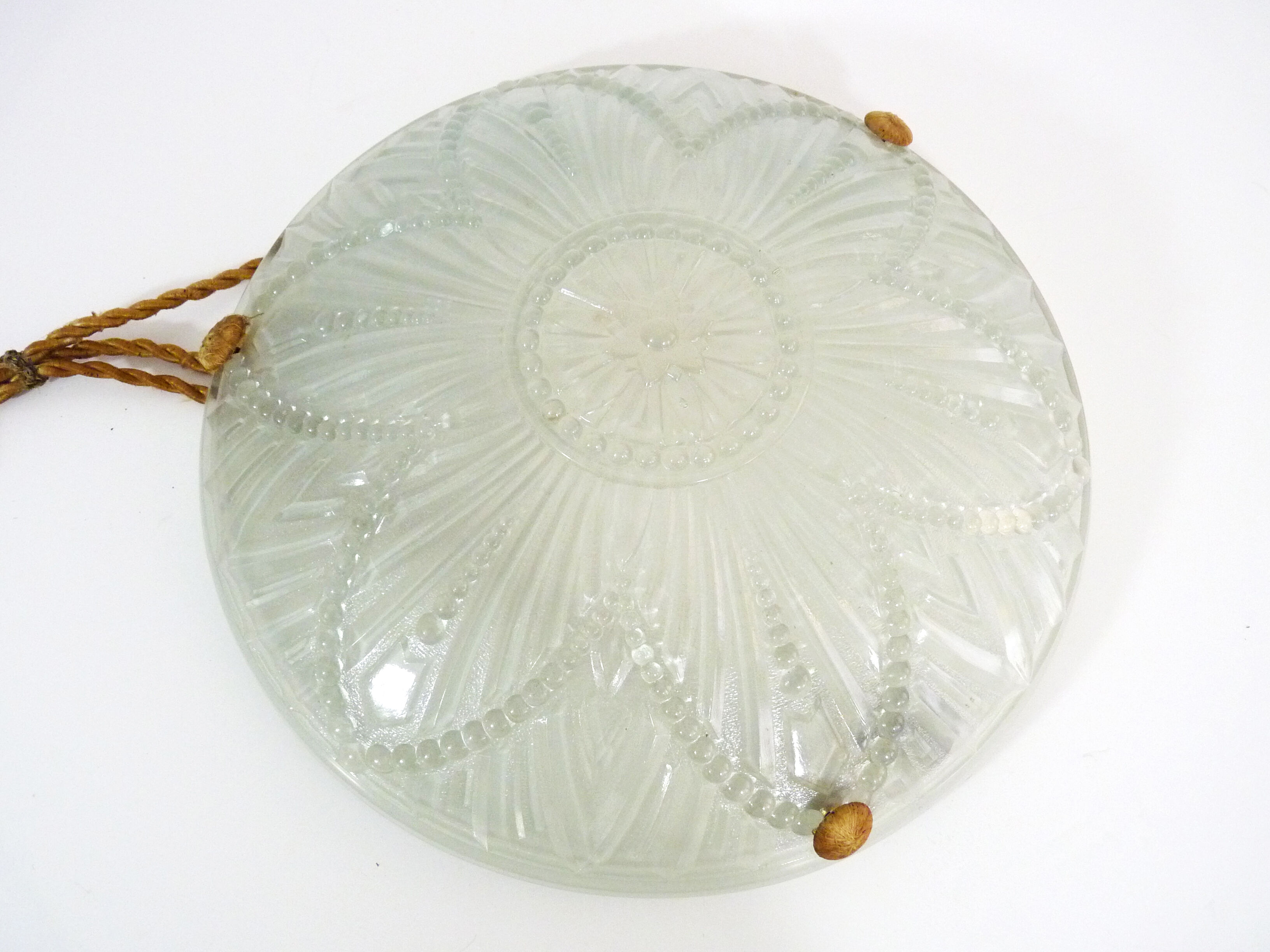 Hnaging calysque Art Deco 1 Degué style glass fire