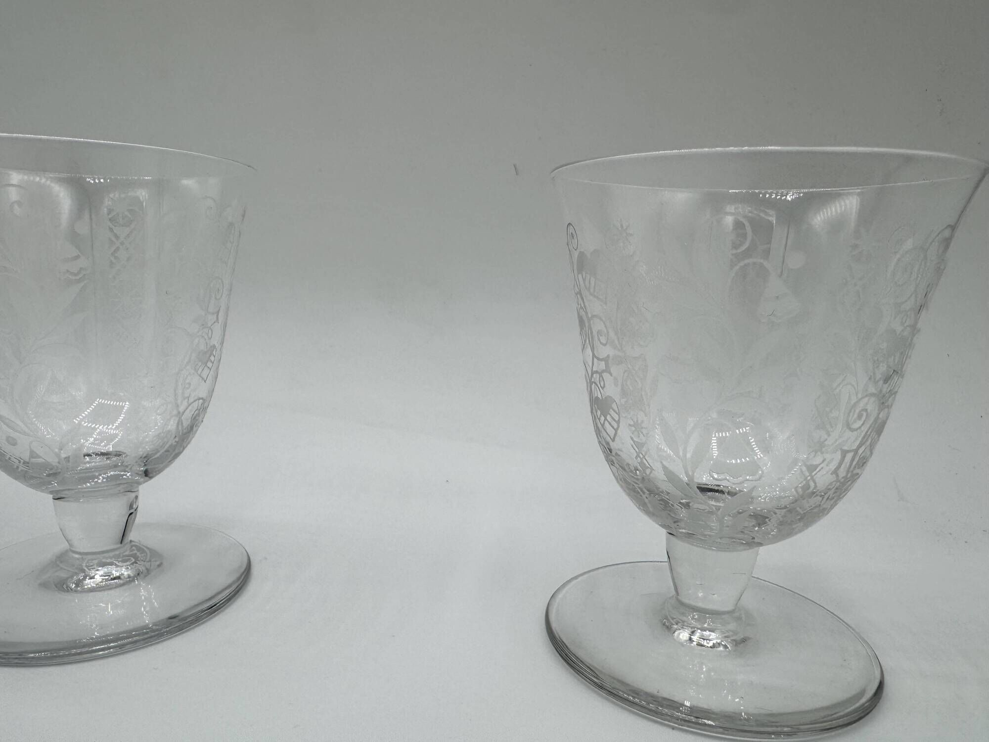 Set of 5 white wine glasses - Baccarat Crystal – Argentina model, 1940