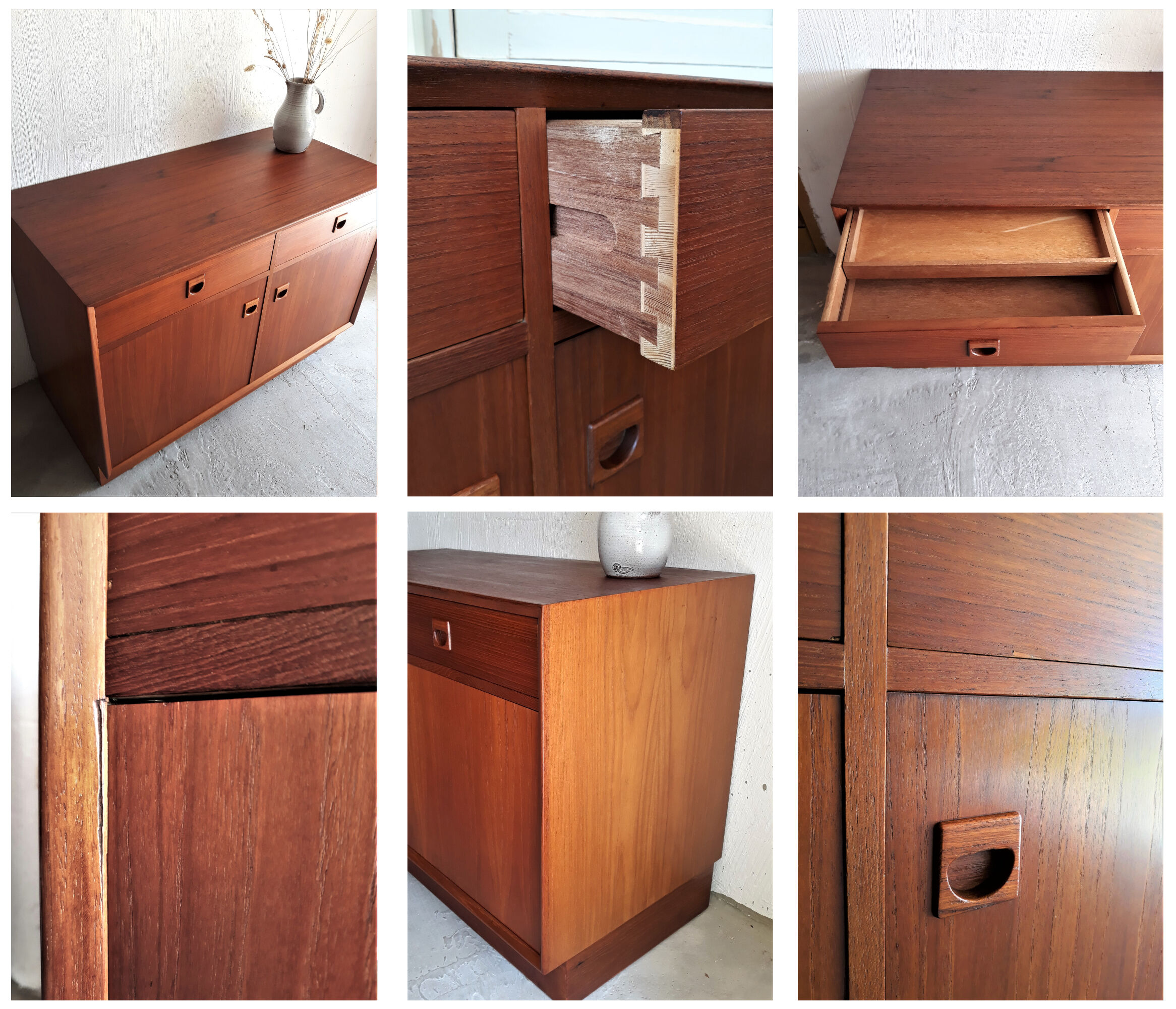 Teak Furniture / Small Enfilade Eric BROUER / Vintage Teck / Scandinavian Buffet / Small Buffet - Vintage Bar Furniture / Made in Denmark / Mid Century