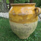 Old confit pot in yellow glazed terracotta nineteenth century