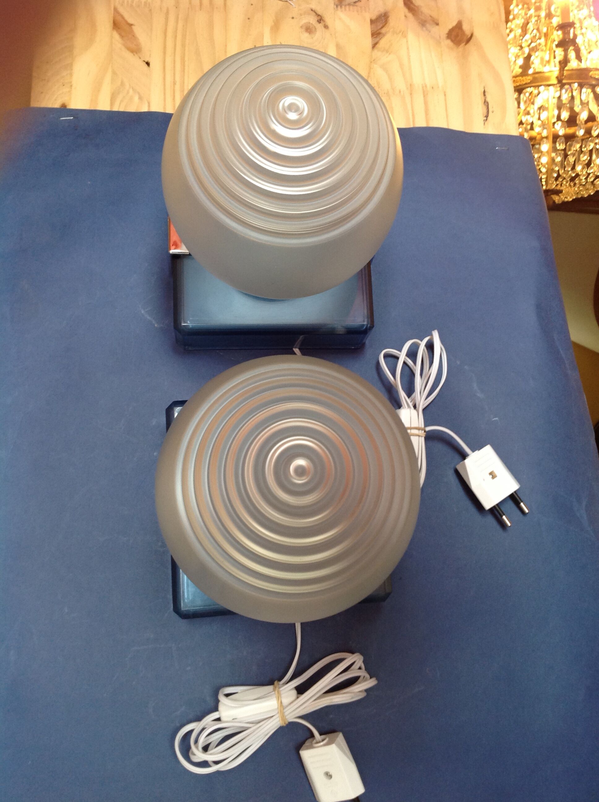 Paire de lampes ou appliques vintage années 70