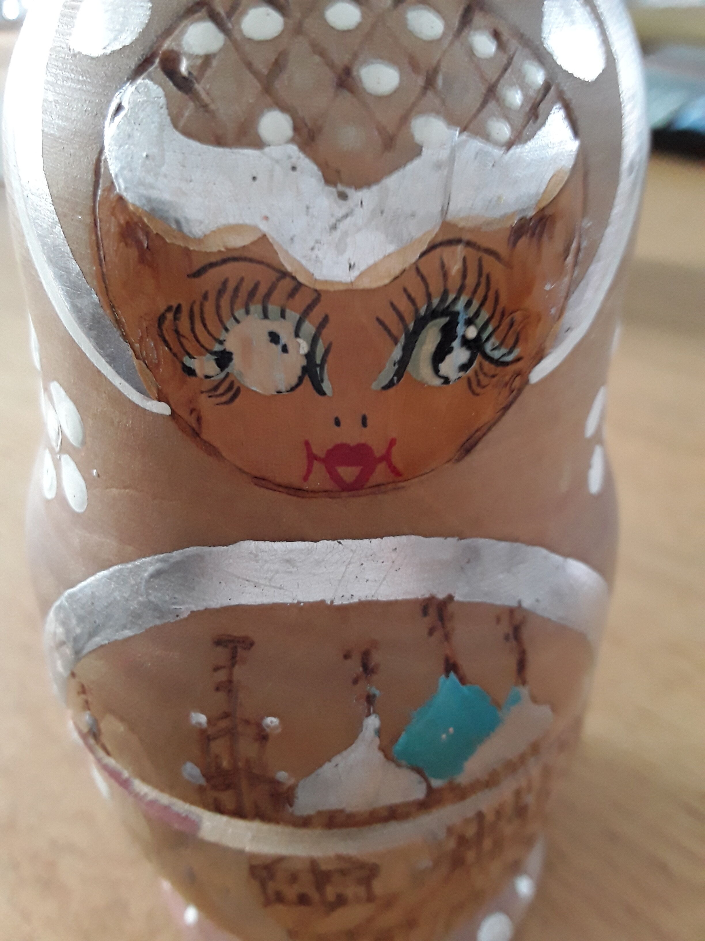 Russian doll in solid wood matriochka