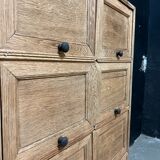 Oak clamshell cabinet